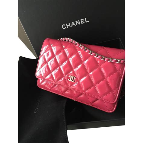 chanel chevron wallet on chain pink|Chanel wallet on chain trendy.